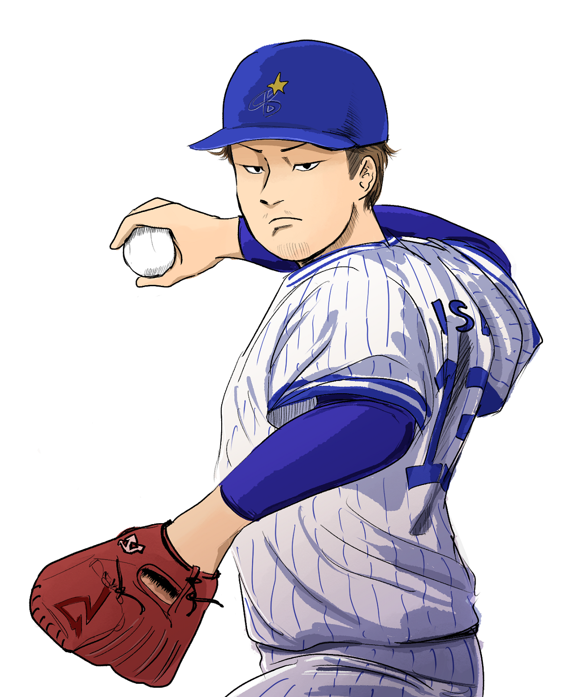 伊勢選手の似顔絵？